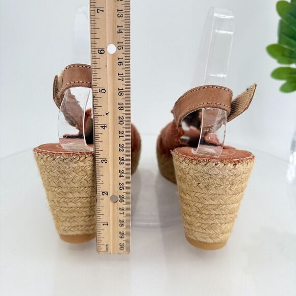 Toni Pons Womens Lugano Espadrille Sandals Platform Wedge Orange Canvas 41 10 US - Picture 8 of 16